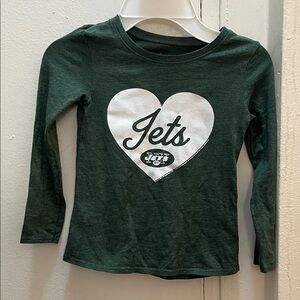 NFL Green Jets Long Sleeve Shirt 4T Girls